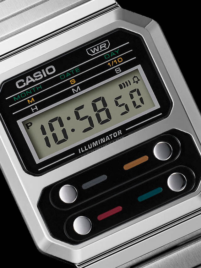 Casio A100 Homenaje Diseño Icónico - Debajo del Reloj