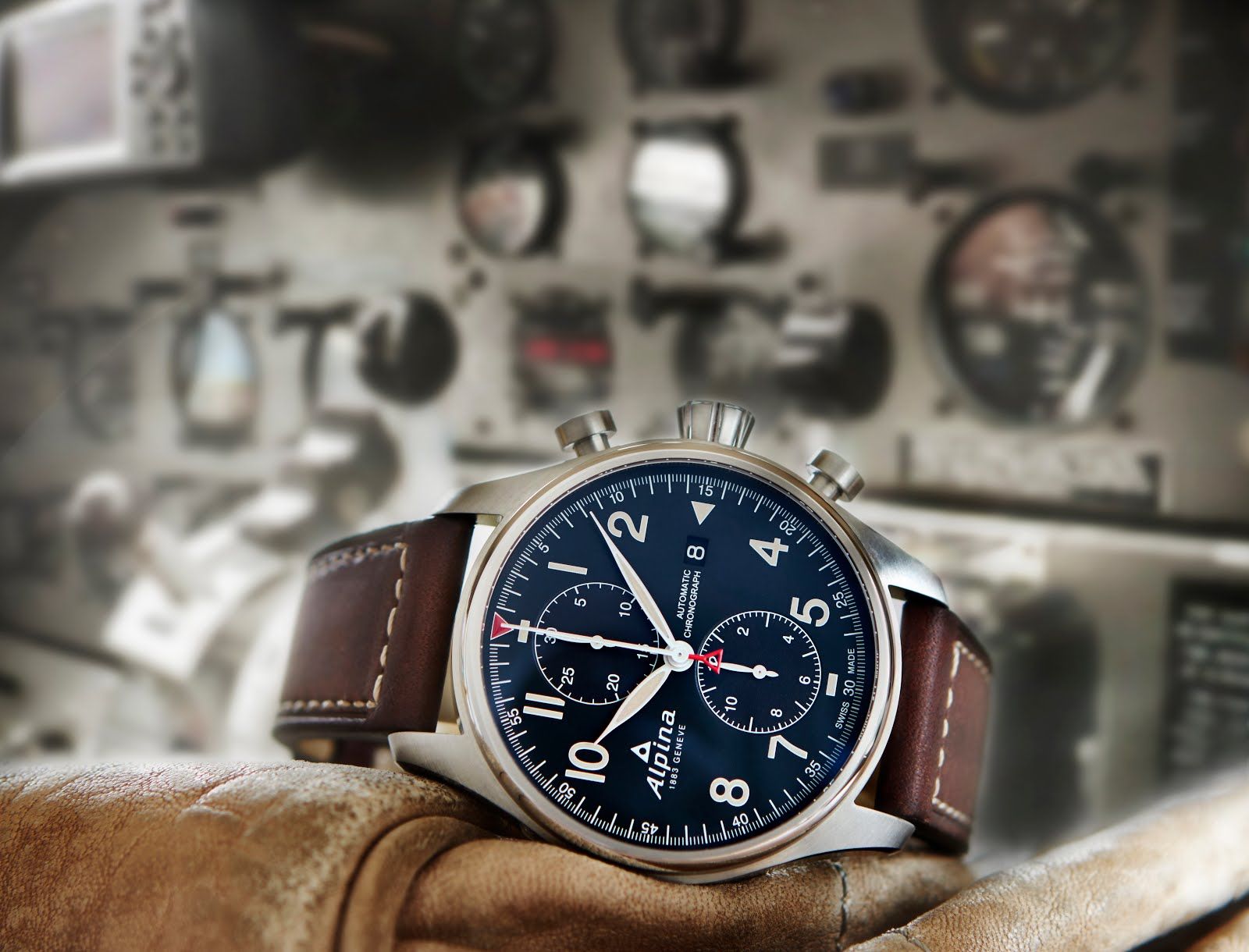 Alpina Startimer Pilot Automatic Chronograph blog debajo del reloj