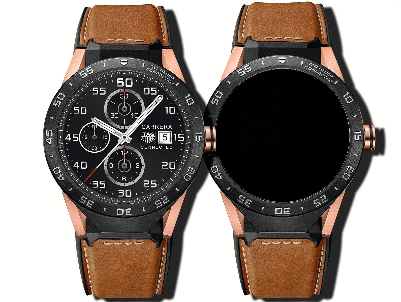 Tag Heuer Connected Rose Gold debajo del reloj