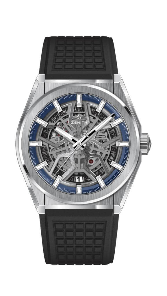 Zenith Defy classic correa caucho y esqueletado
