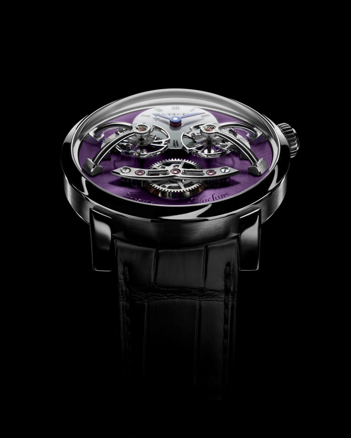MB&F LM2 Purple Face Debajo del reloj blog relojes