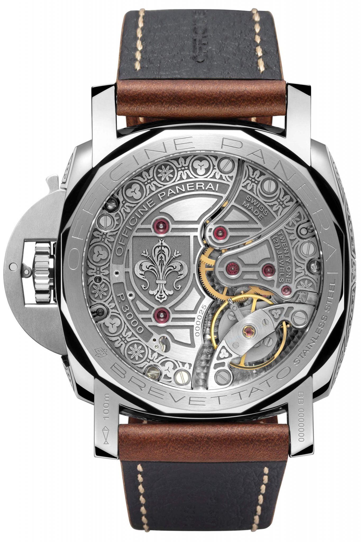 Panerai Luminor 1950 Firenze Pam972 trasera Debajo del relo blog relojes