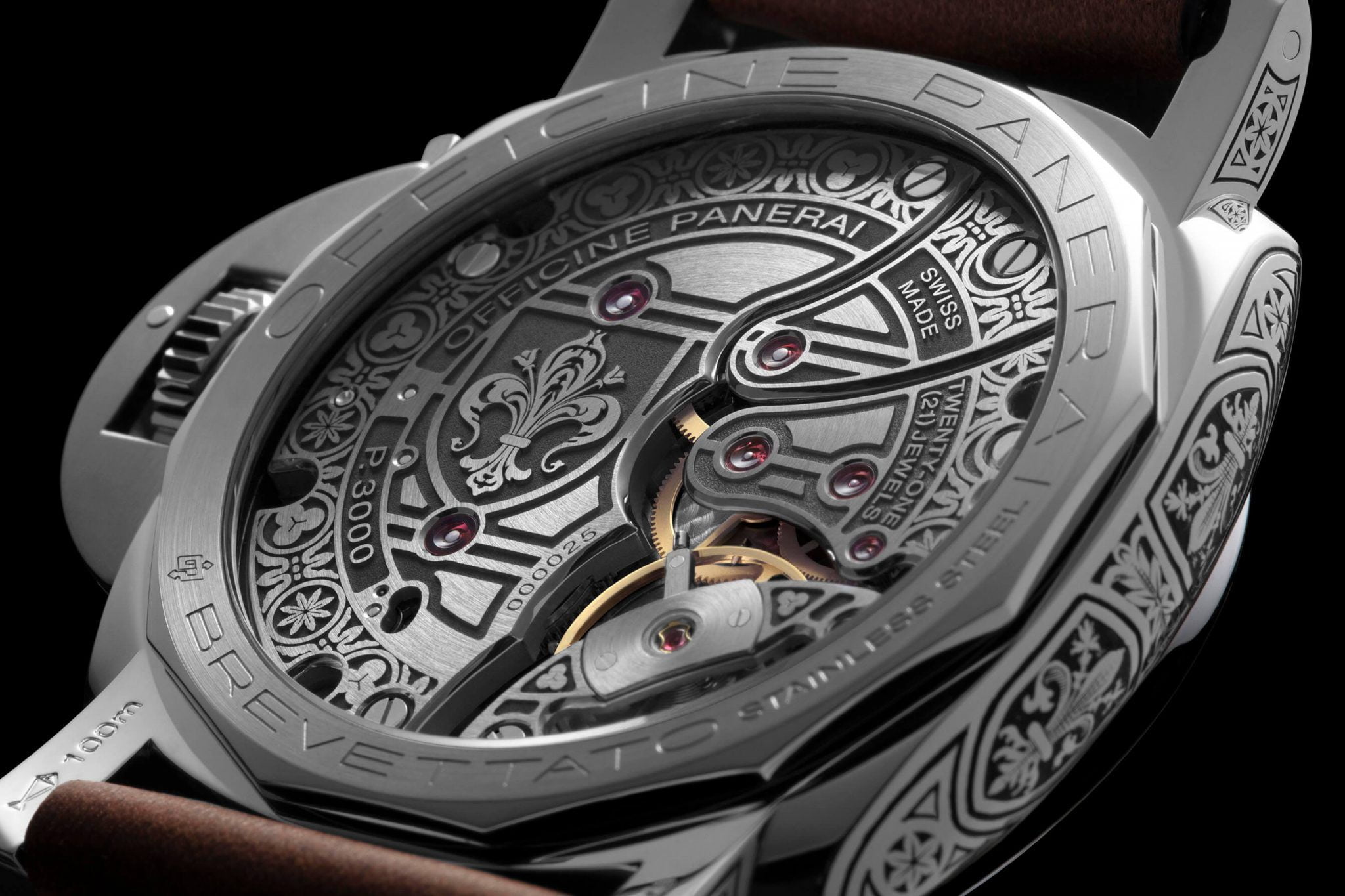 Panerai Luminor 1950 Firenze Pam972 trasera calibre Debajo del relo blog relojes