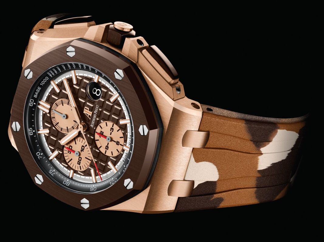 Audemars Piguet Royal Oak Offshore Cronógrafo Camuflaje marron life 2 blog debajo del reloj