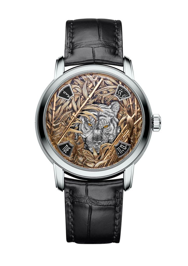 Les Cabinotiers Mysterious Animals Tiger 2 blog debajo del reloj