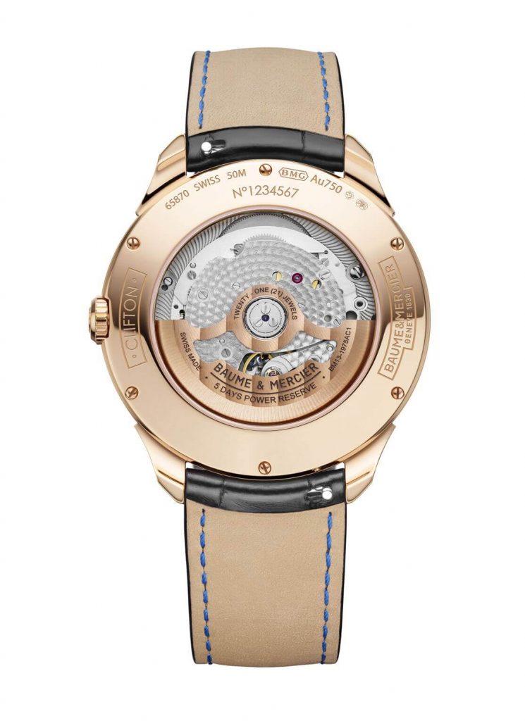 Baume&Mercier Clifton Baumatic Perpetual Calendar back