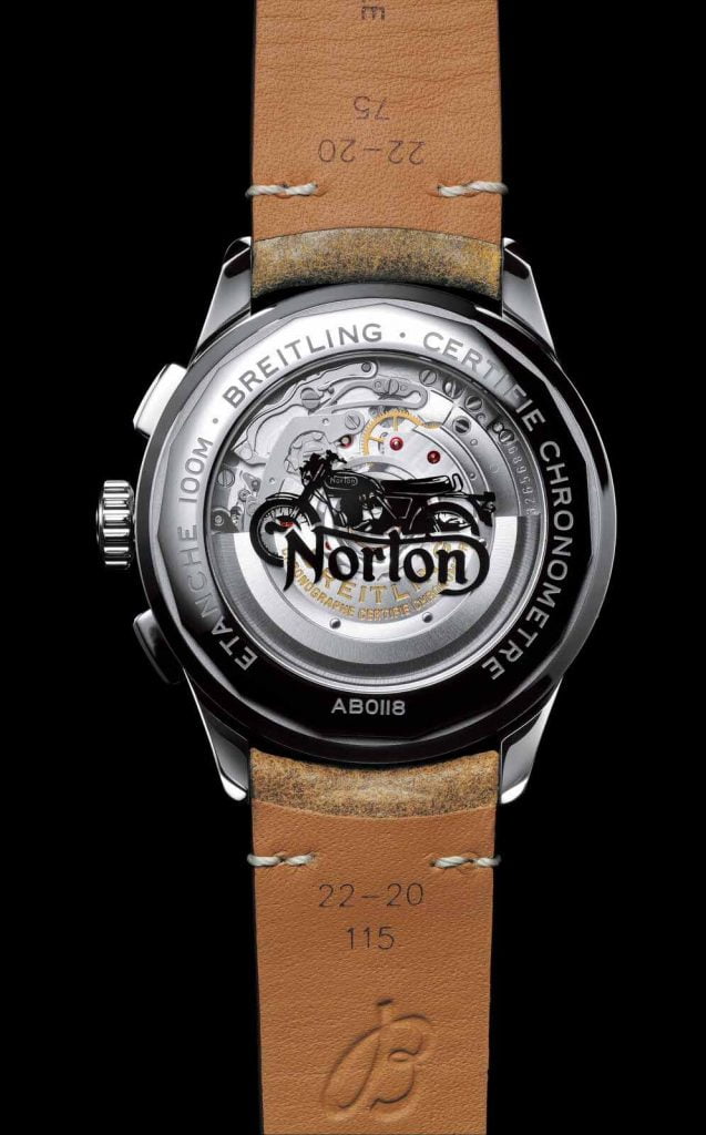 Breitling Premier B01 Chronograph 42 Norton Edition back