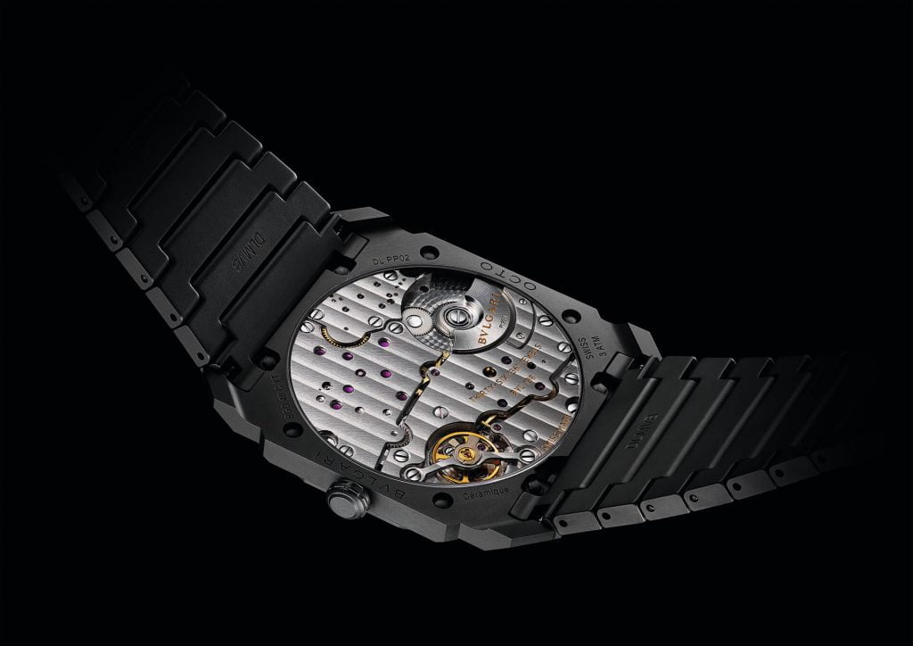 Bulgari Octo Finissimo Ceramic esqueleto back Automatic back