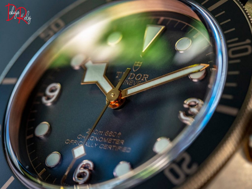 TUDOR black bay bronze detalle esfera