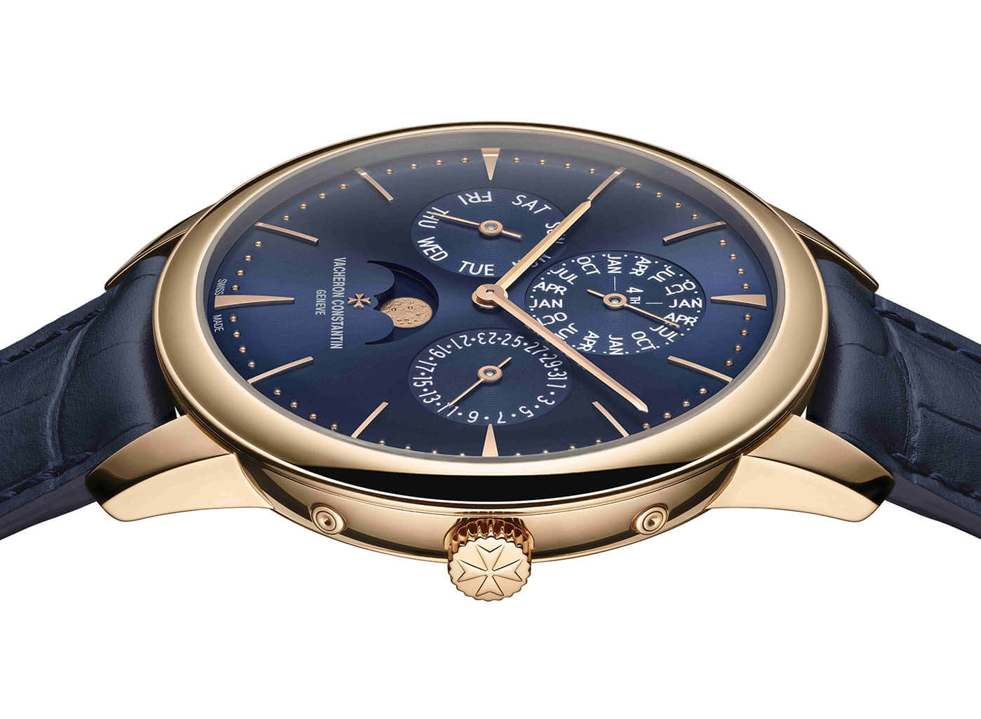 vac patrimony perpetual calendar ultrathin blue dial lado
