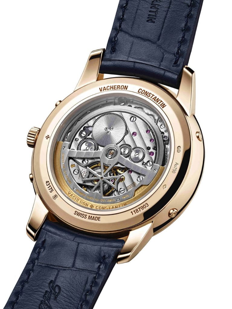vac patrimony perpetual calendar ultrathin blue dial back