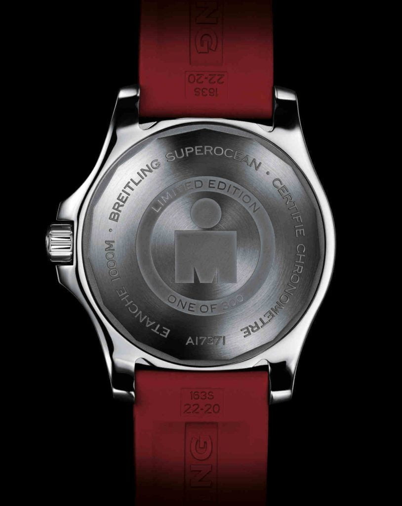 caseback of the superocean automatic 44 ironman limited edition 2
