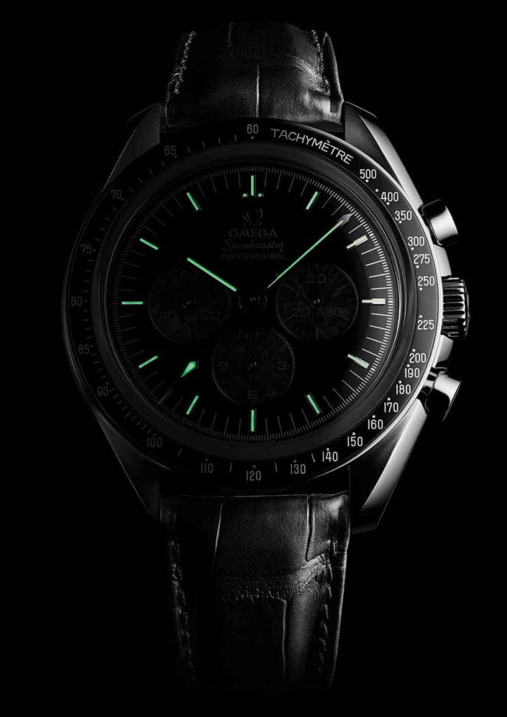 Speedmaster Moonwatch 321 Platinum sombra debajo del reloj