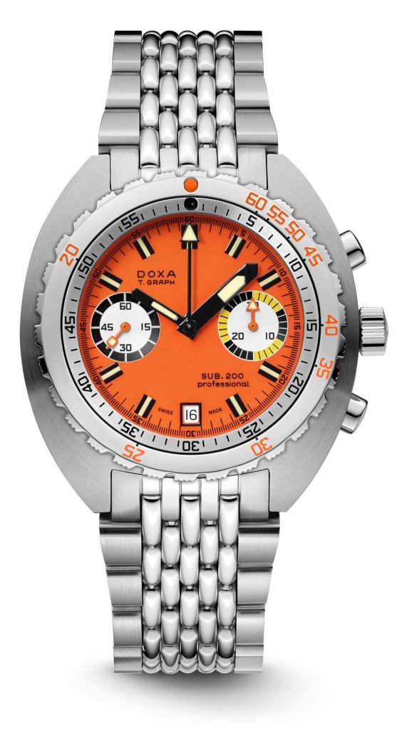 DOXA SUB 200T GRAPH debajo del reloj front