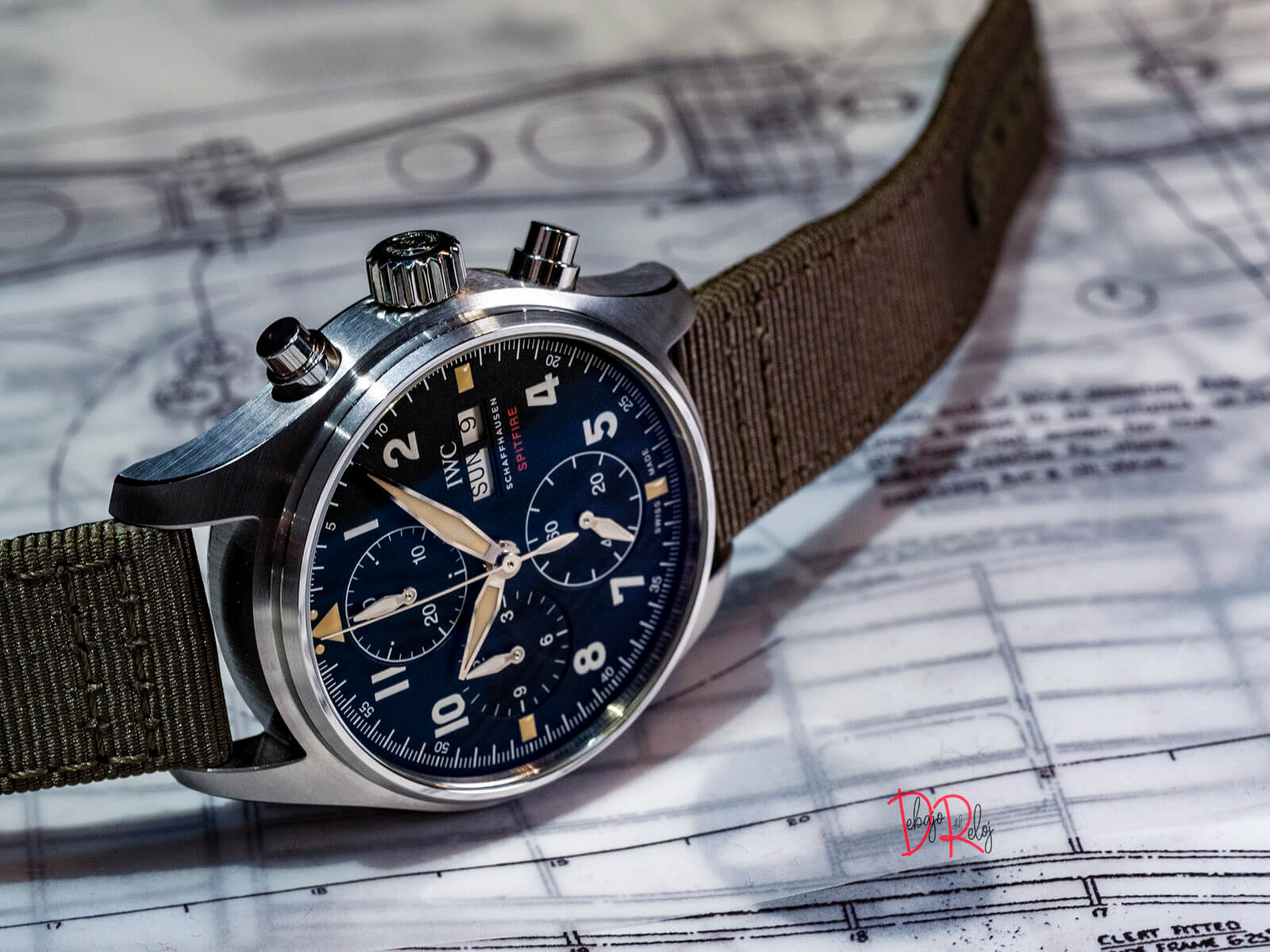 Cronógrafos Spitfire Automáticos de Iwc Debajo del reloj