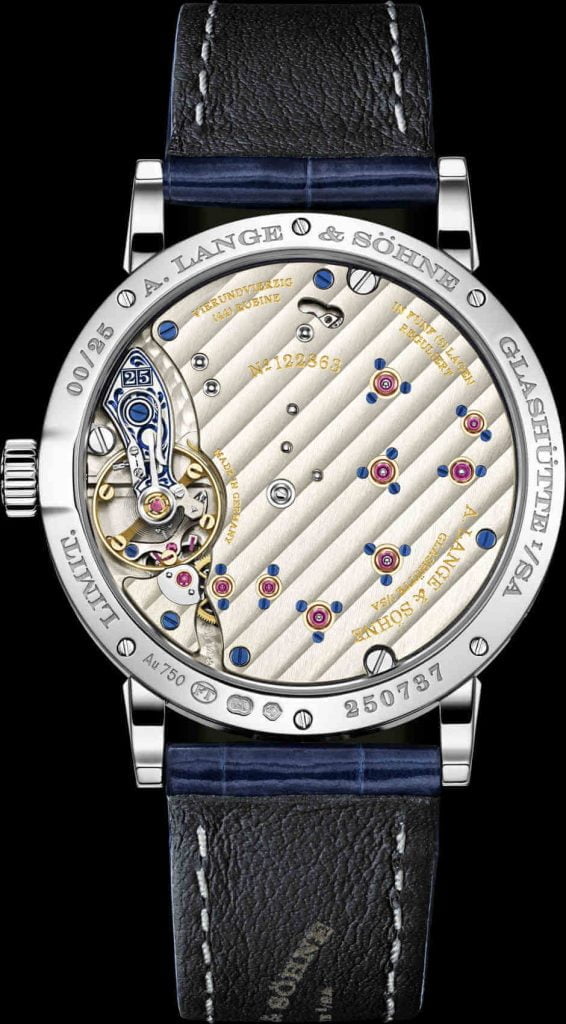 Pequeño Lange 1 Fases Lunares 25th Anniversary detalle back