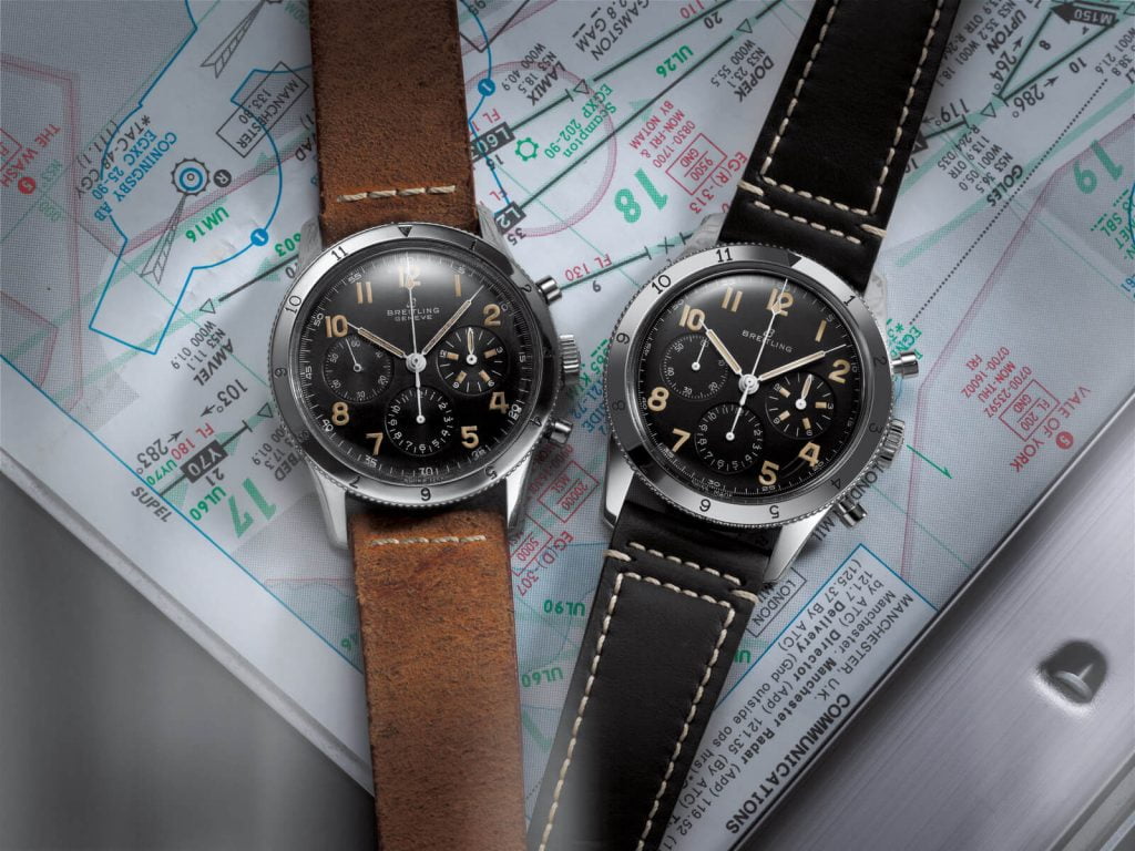 Breitling avi ref. 765 1953 re-edition dos