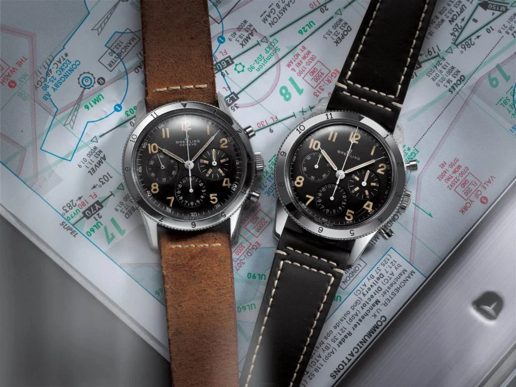 Breitling avi ref. 765 1953 re-edition dos