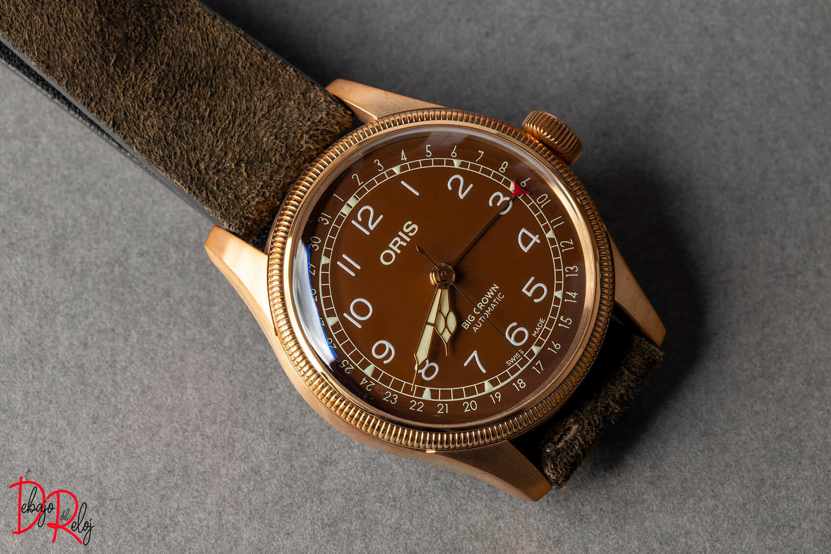 Oris Big Crown Bronze Pointer Date lado portada