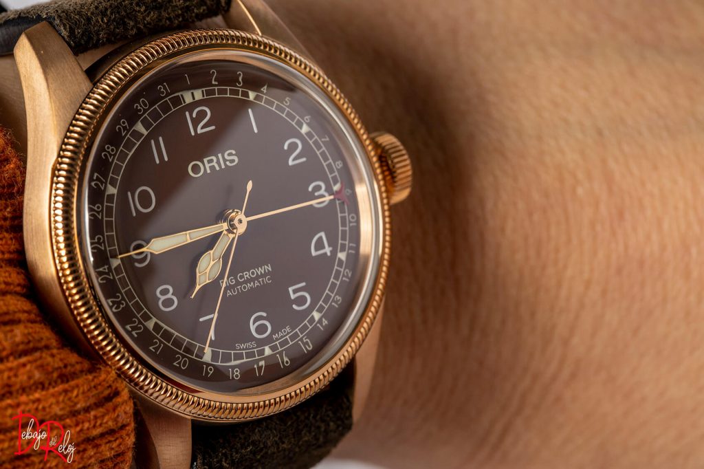 Oris Big Crown Bronze Pointer Date muñeca 1