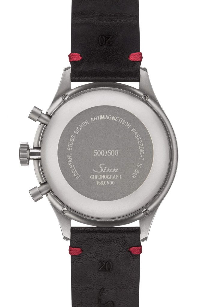 Sinn 158 Traditional Bicompax Chronograph back
