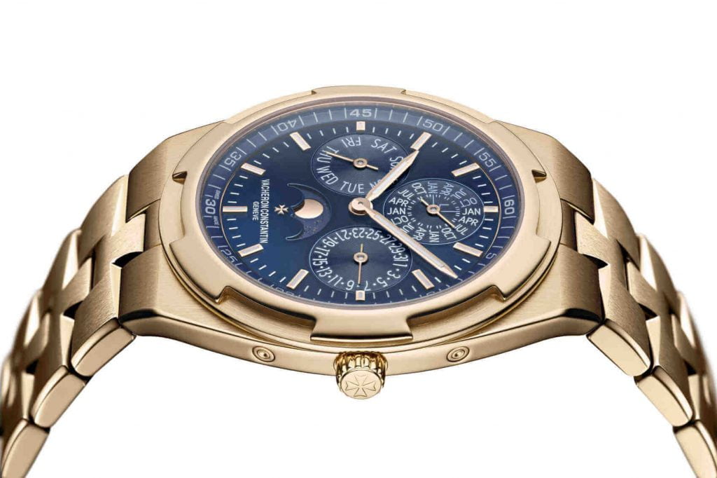 Vacheron Constantin Overseas Perpetual Calendar Ultra-thin front gold brazalete lado