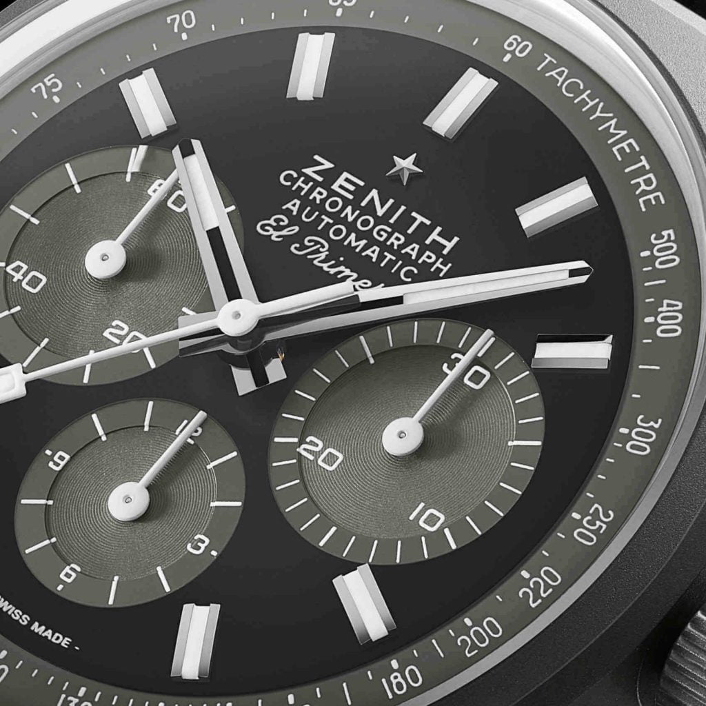 Zenith Chronomaster Revival 'Shadow' detalle esfera