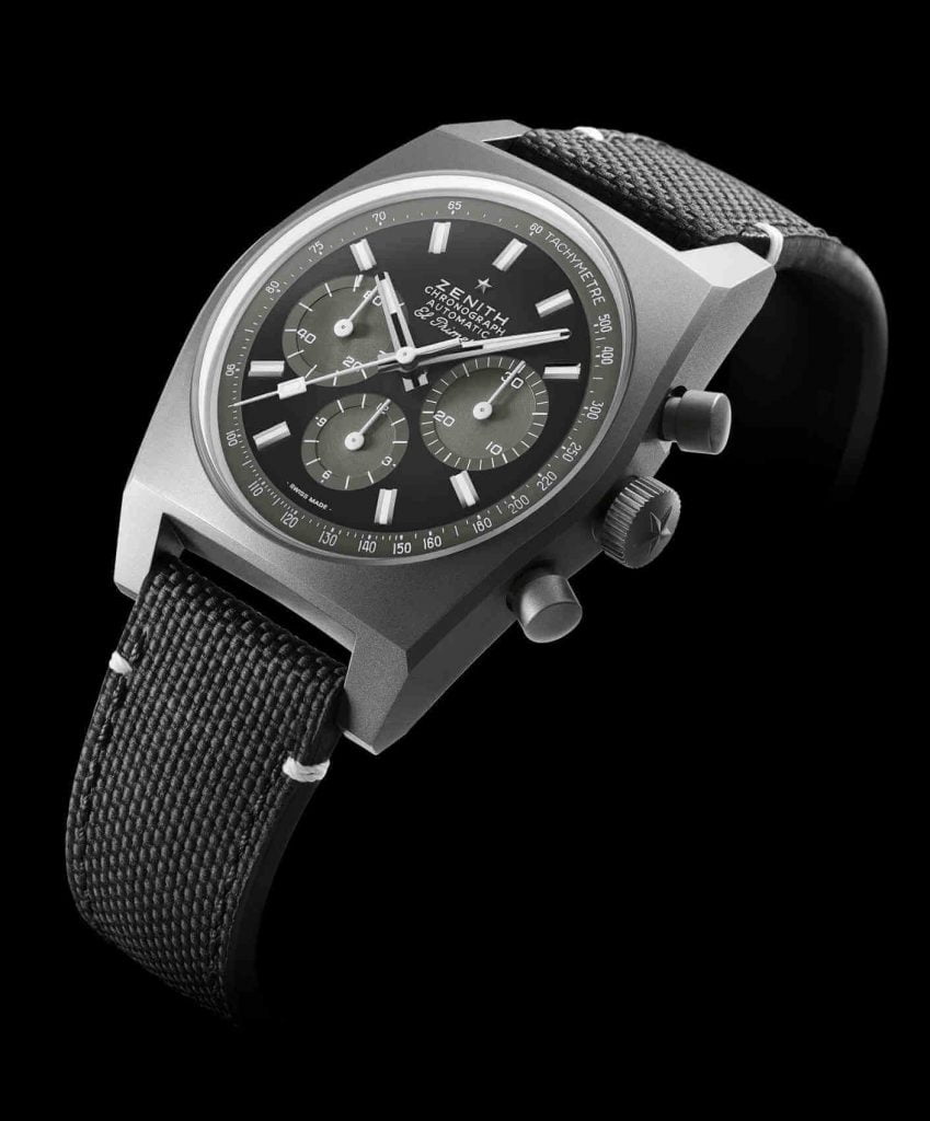 Zenith Chronomaster Revival 'Shadow' fondo negro