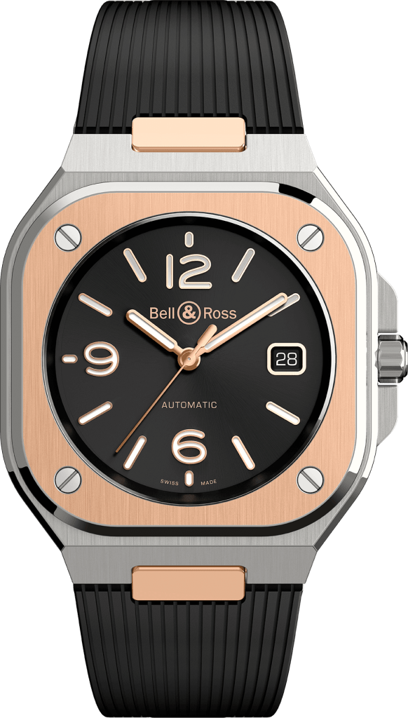 Bell & Ross BR 05 gold front caucho