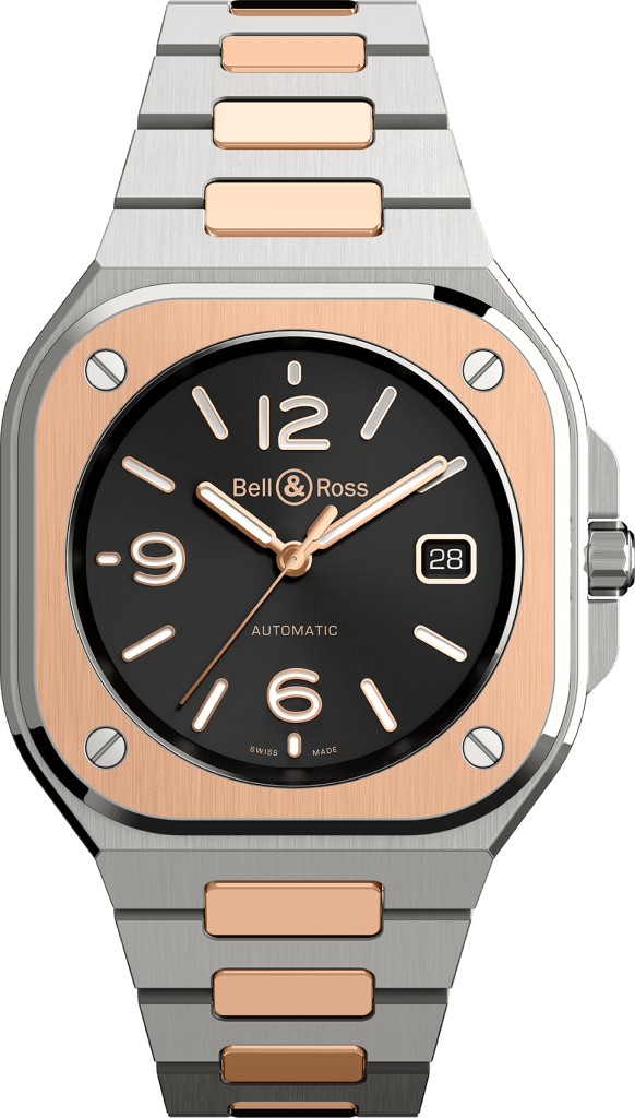 Bell & Ross BR 05 gold front brazalete