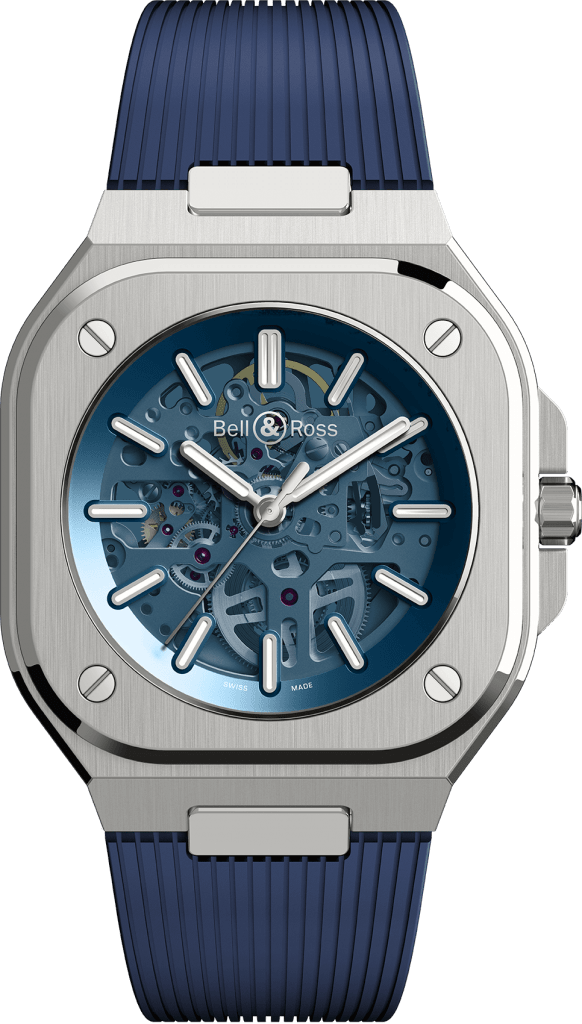 Bell & Ross BR 05 azul front caucho