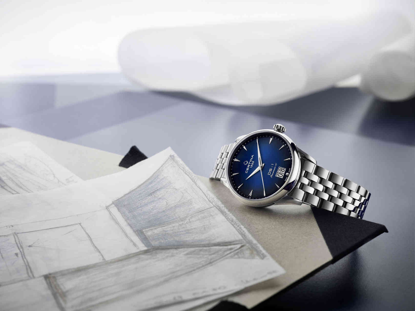 certina DS-1 Big Date Azul