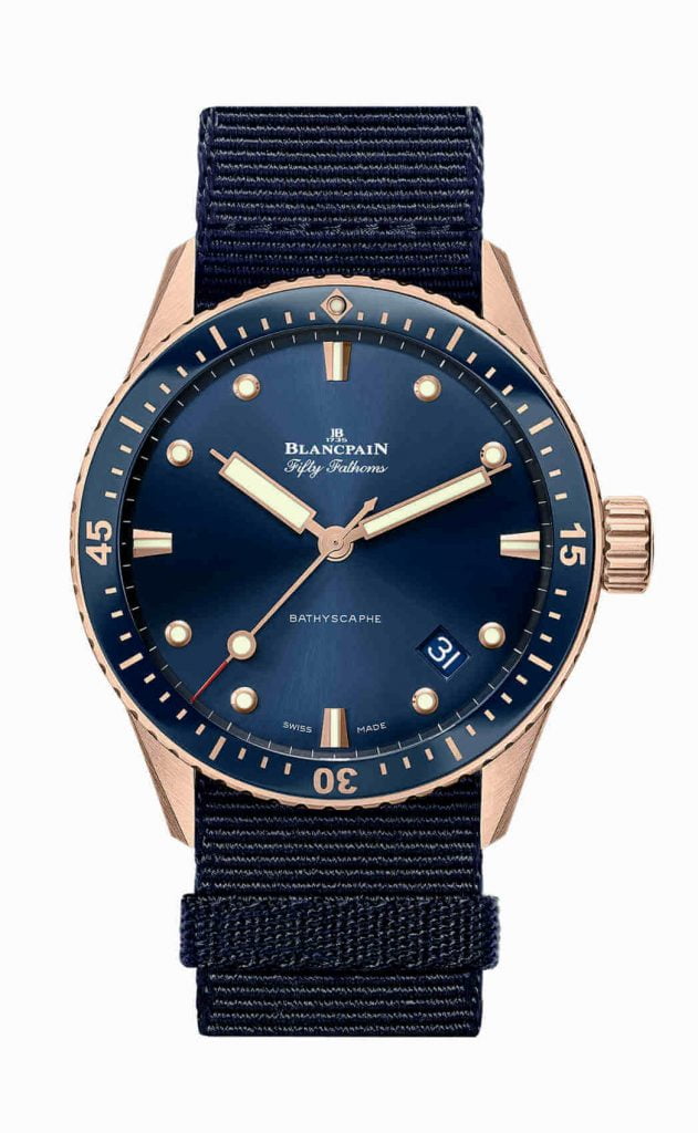Blancpain Fifty Fathoms Bathyscaphe Sedna Gold front 1