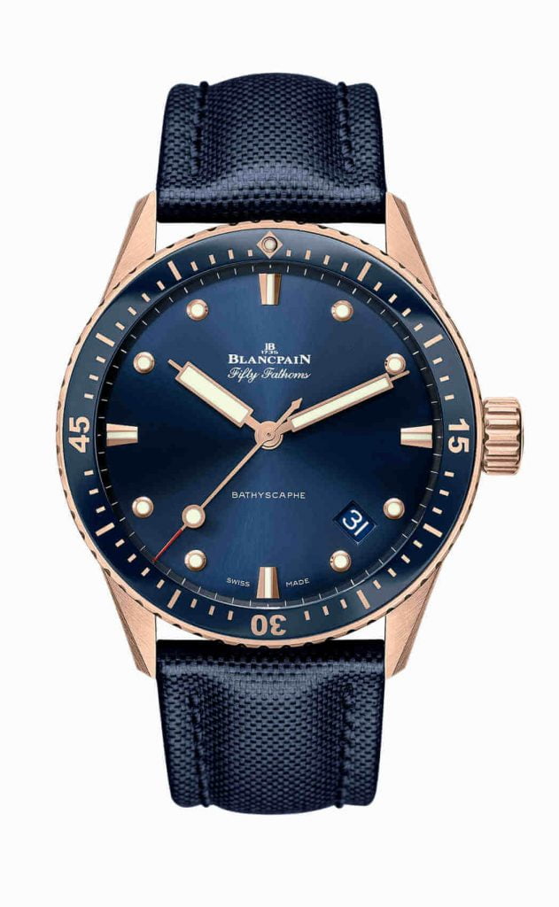 Blancpain Fifty Fathoms Bathyscaphe Sedna Gold front 2