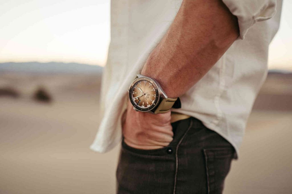 Blancpain Fifty Fathoms Bathyscaphe Day Date Desert Edition muleca