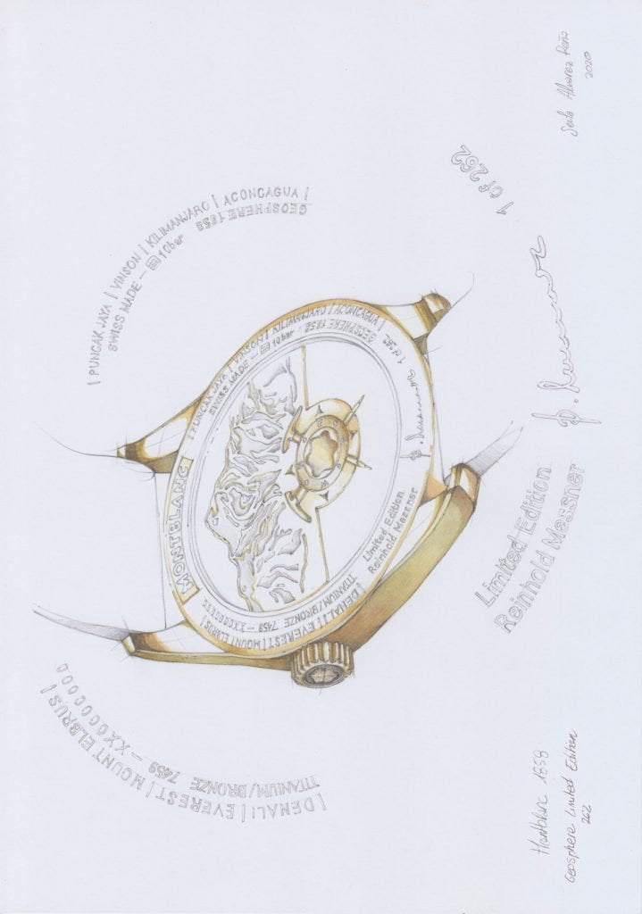 Montblanc 1858 Geosphere Meissner Limited Edition dibujo 2