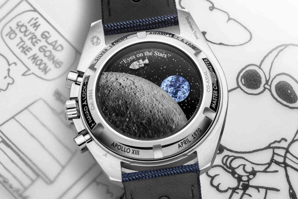 Omega Speedmaster “Silver Snoopy Award” 50th Anniversary back 1