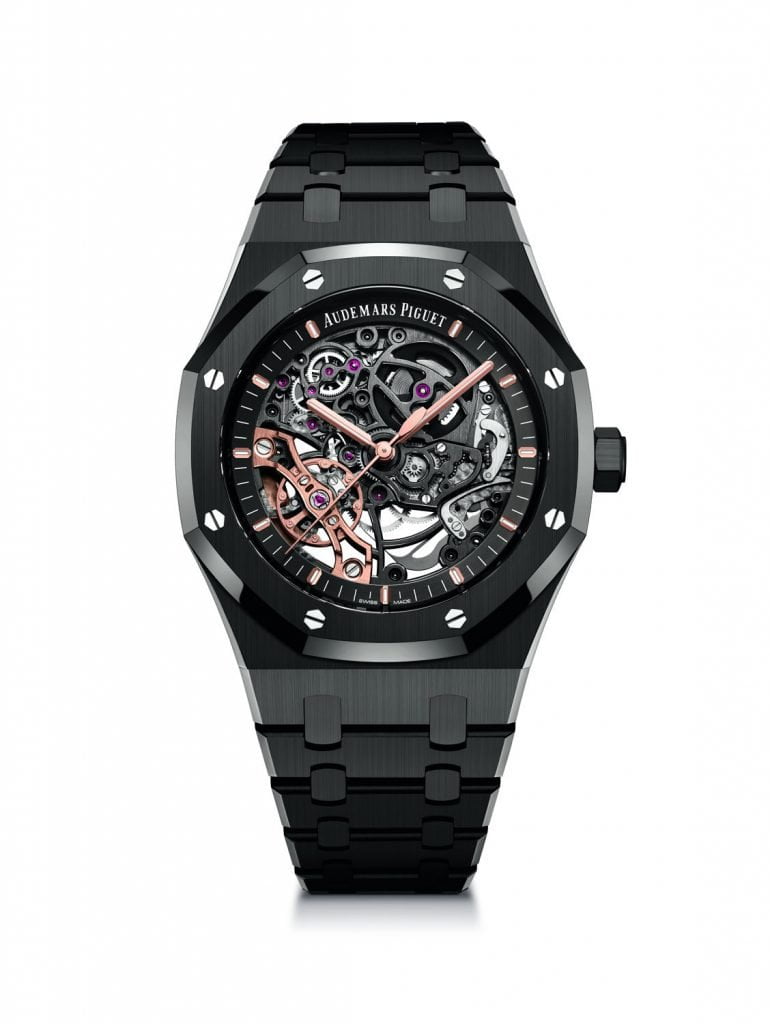 Audemars Piguet Royal Oak Doble Volante Esqueletado en Cerámica Negra front