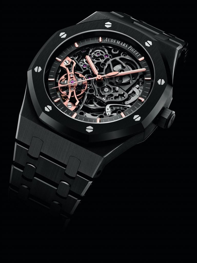 Audemars Piguet Royal Oak Doble Volante Esqueletado Cerámica Negra lado