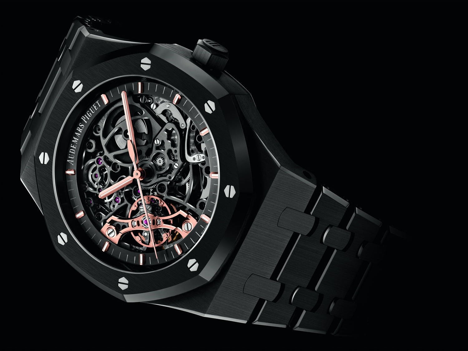 Audemars Piguet Royal Oak Doble Volante Esqueletado Cerámica Negra portada