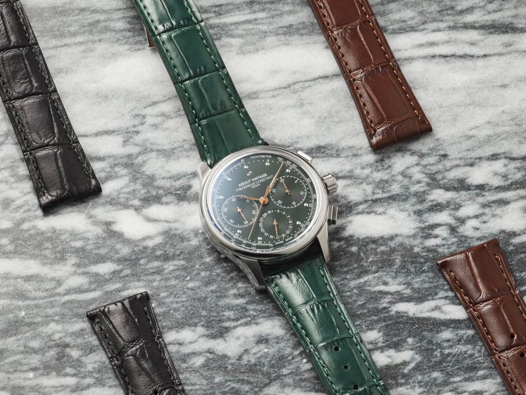 Frederique Constant 1988 Fly back Chronograph Edicion Limitada Correas cerca
