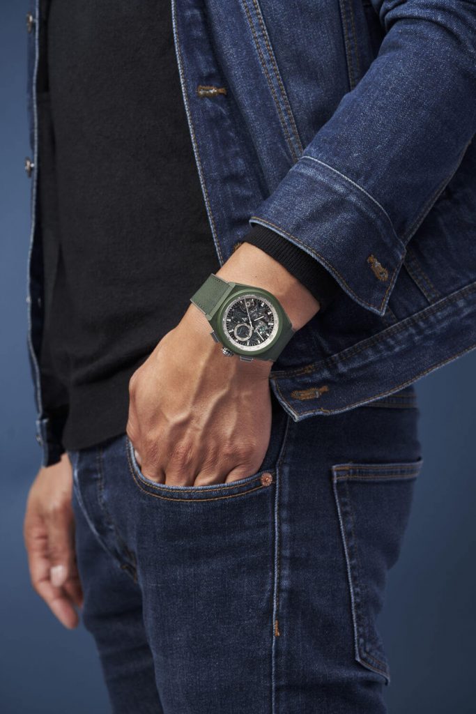 Zenith Defy 21 Urban Jungle LVMH Watch Week 2021 muñeca 1