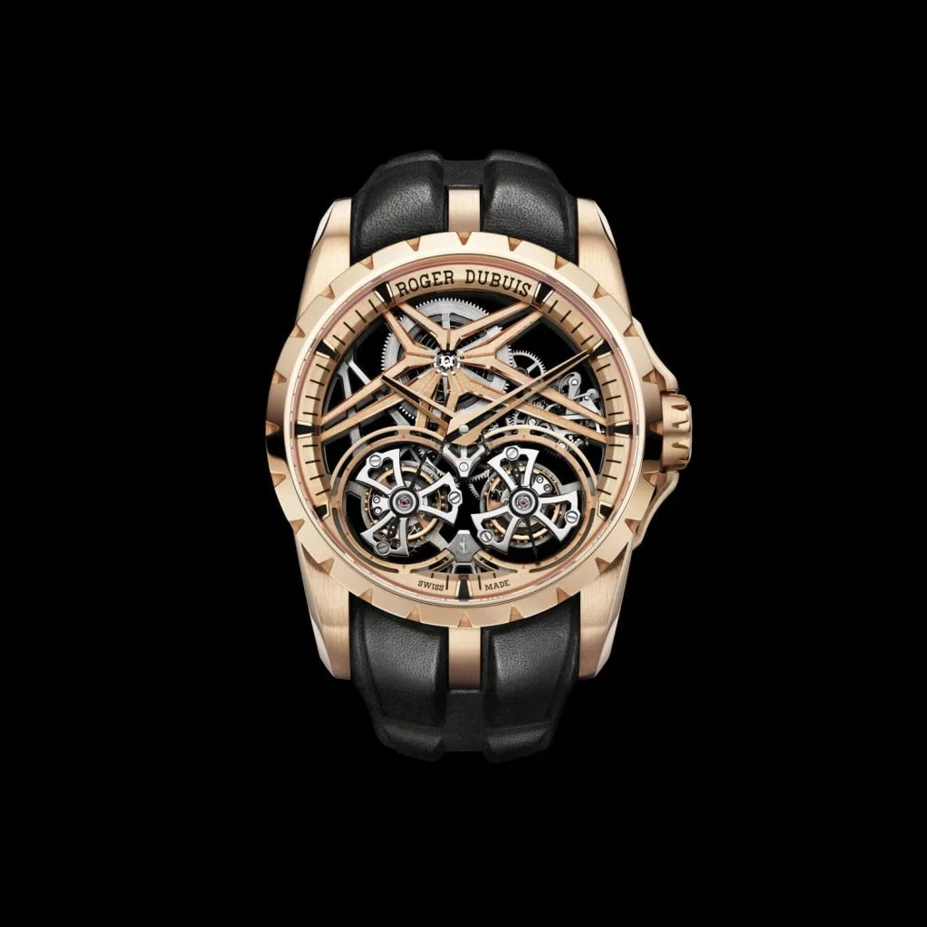 Excalibur Double Flying Tourbillon de Roger Dubuis Debajo del Reloj