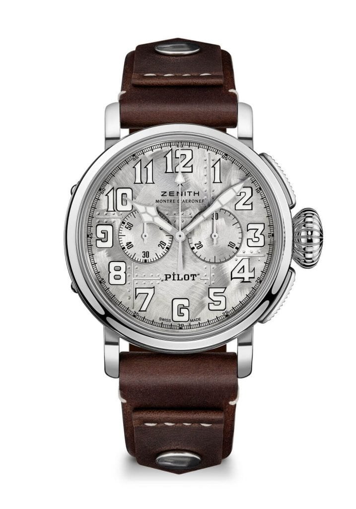 Zenith Pilot Silver Cronograph front