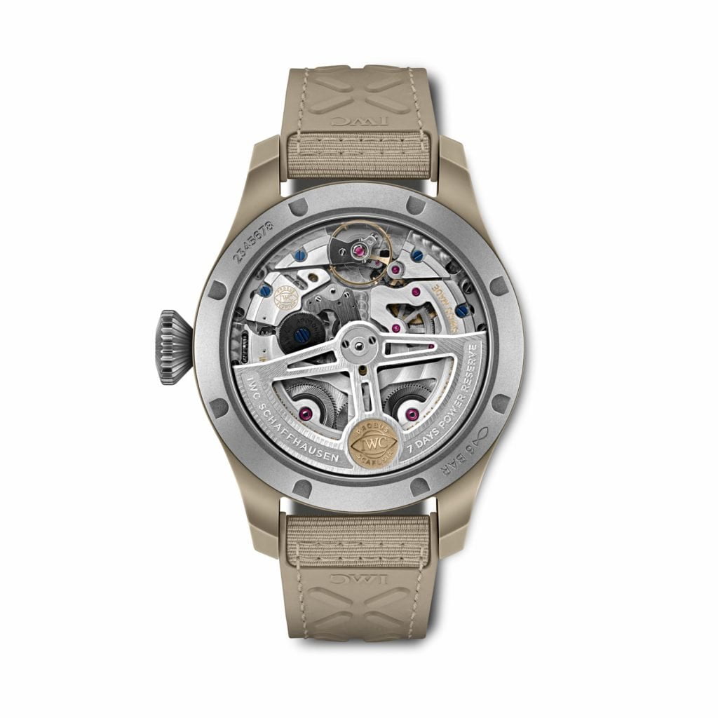 Gran Reloj de Aviador Calendario Perpetuo Top Gun Edición Mojave Desert BACK