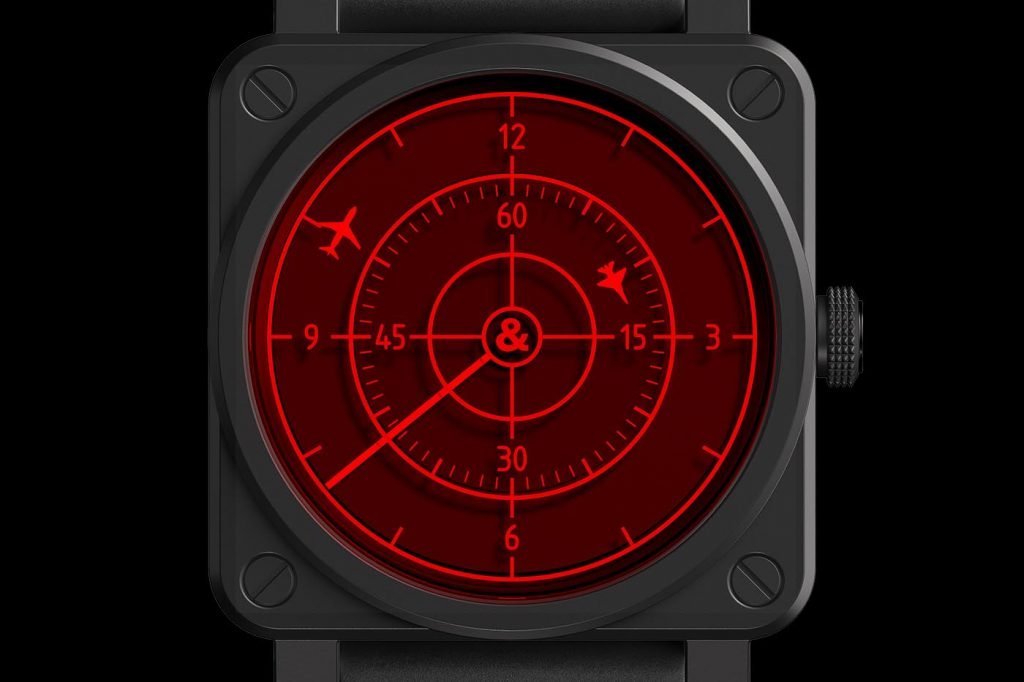Bell & Ross BR 03-92 Red Radar Ceramic esfera detalle