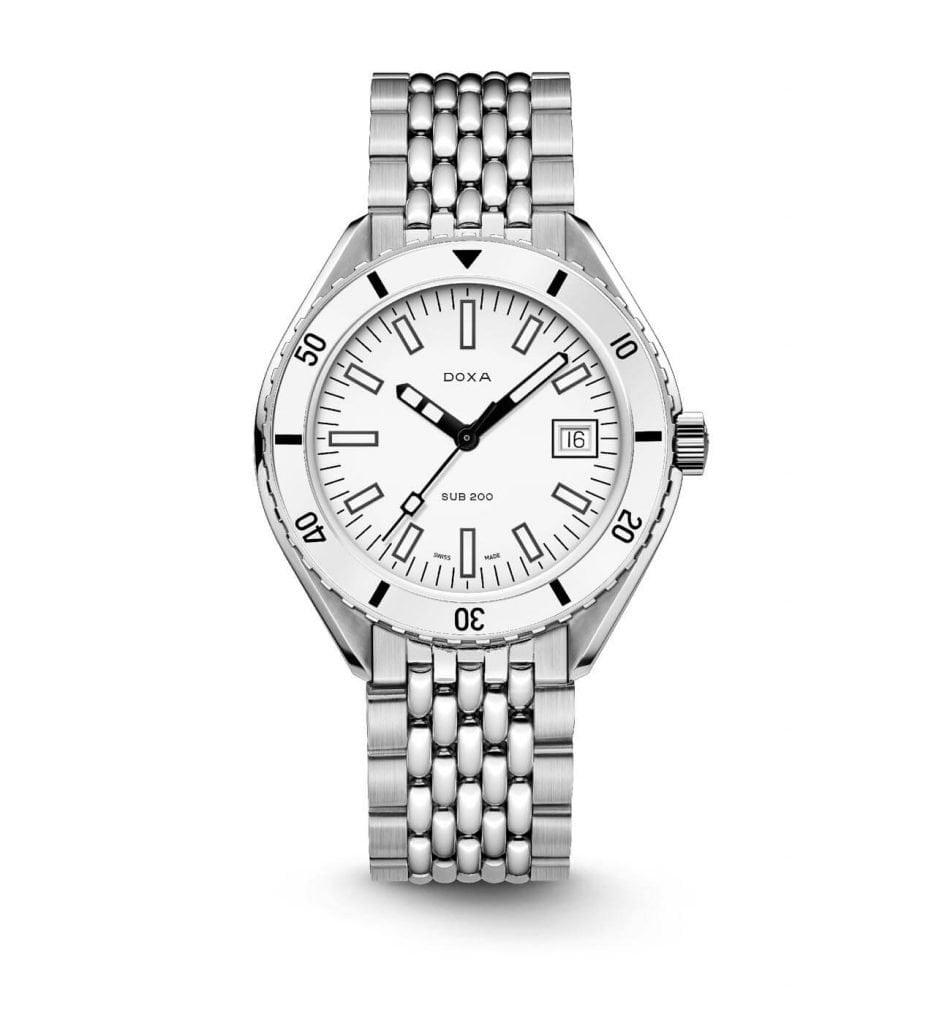 Doxa Sub 200 Whitepearl ront 2