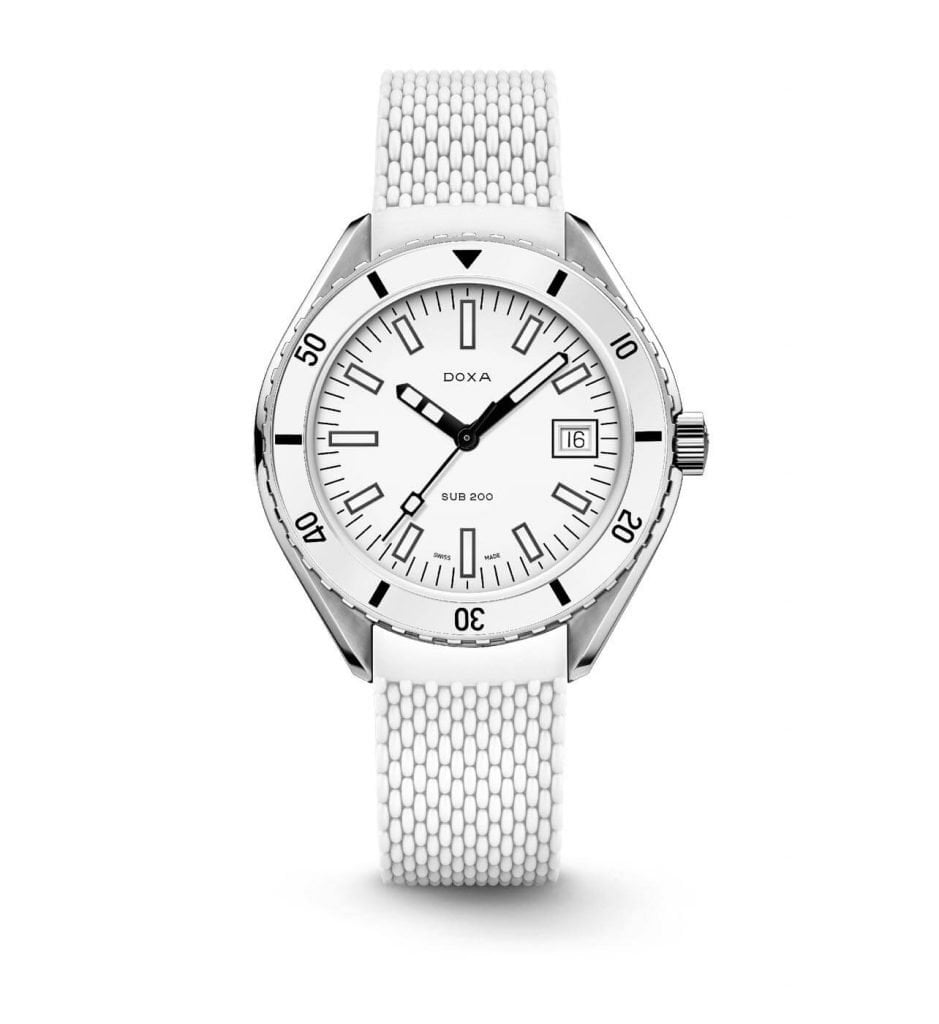 Doxa Sub 200 Whitepearl front 1