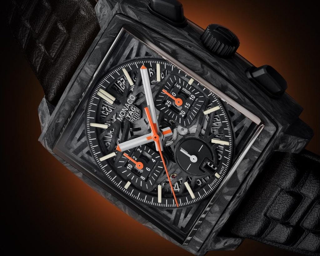 Tag Heuer Only Watch Carbon Monaco deta esfera