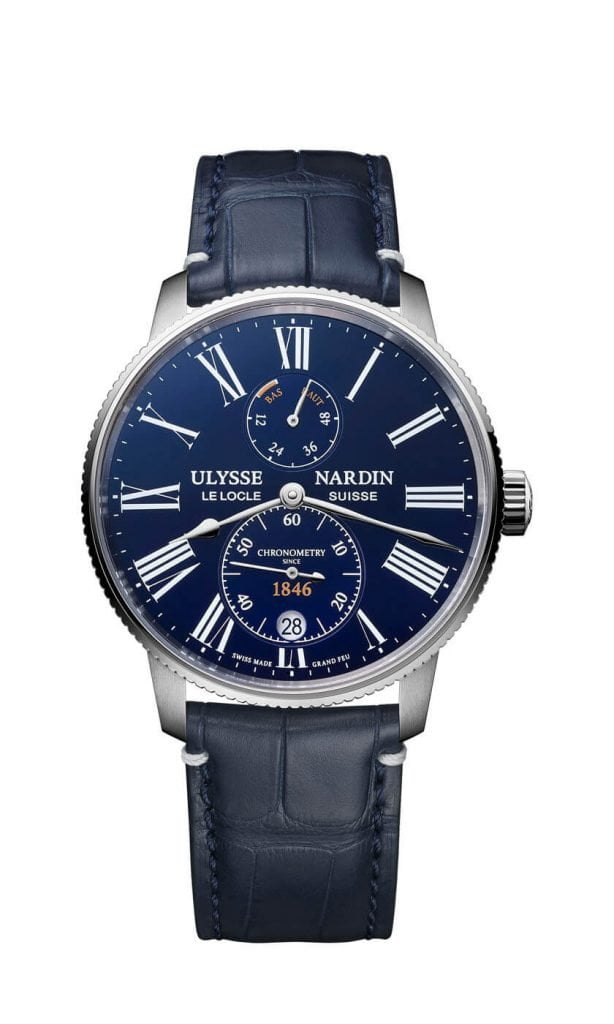 Ulysse Nardin Marine Torpilleur Esmalte Grand Feu Azul detalle 2